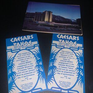 Lot of 3 Vintage Caesars Tahoe Coupons & Coupon Booklet NEVER USED